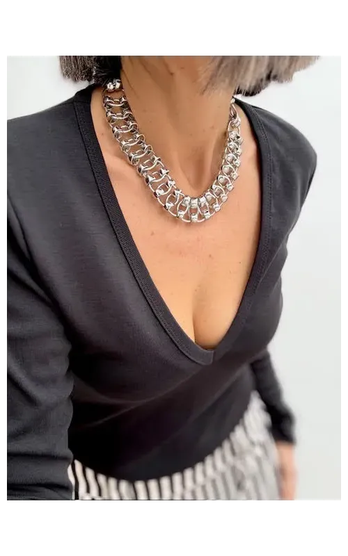 Gargantilla Red Plateada