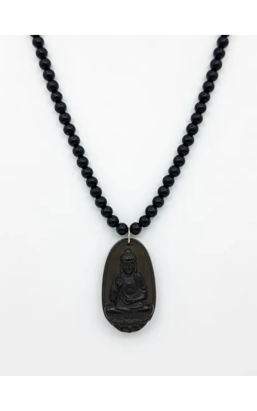 Collar Bola Madera & Buda