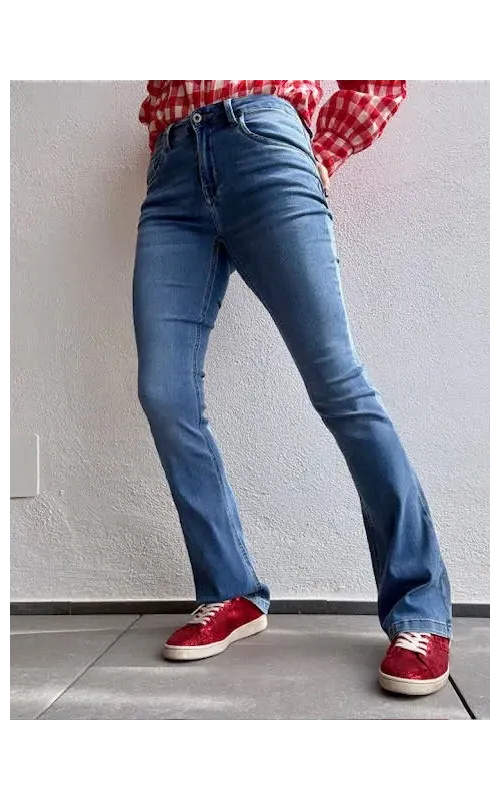Pantalones Tejanos Flare