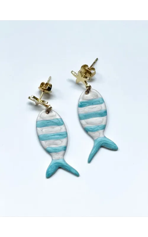 Pendientes  Pez Rayas
