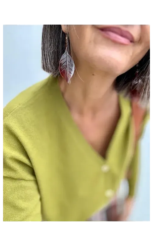 Pendientes Hoja Marrón