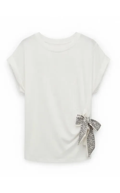 Camiseta Lazo Lateral Blanca