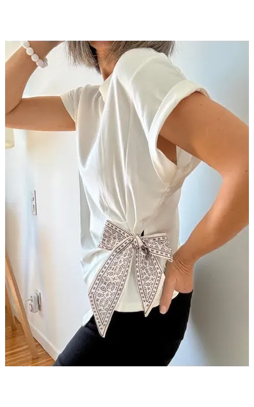 Camiseta Lazo Lateral Blanca