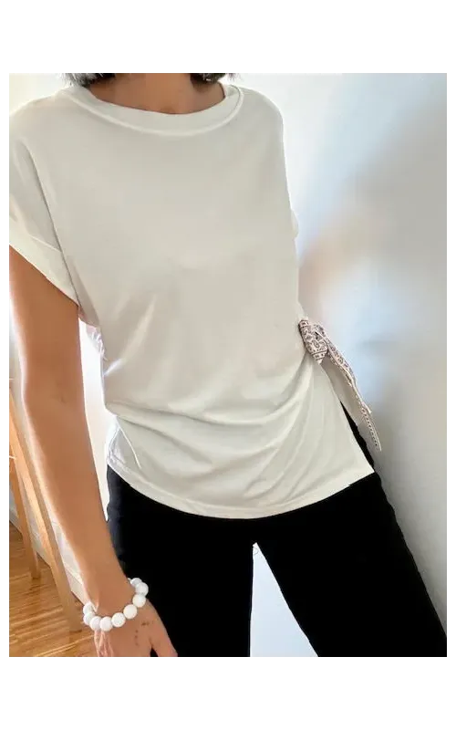 Camiseta Lazo Lateral Blanca