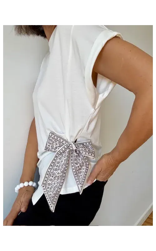 Camiseta Lazo Lateral Blanca
