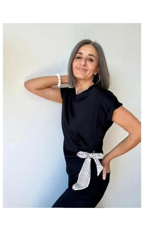 Camiseta Lazo Lateral Negra