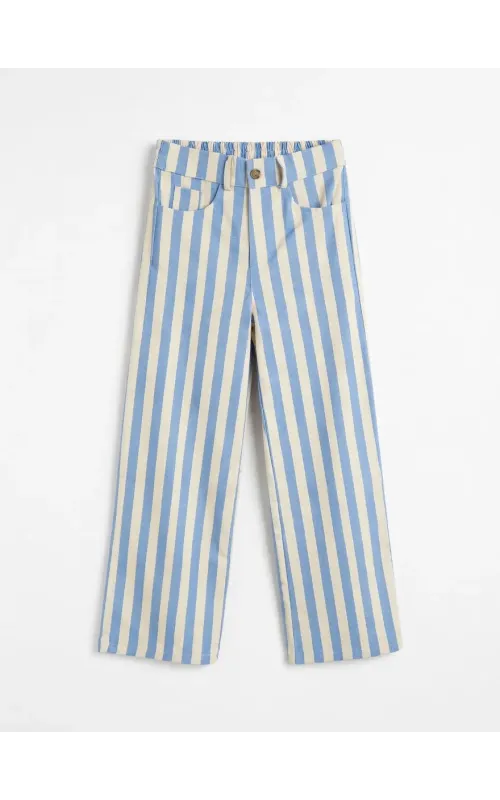 Pantalón Rayas Celeste