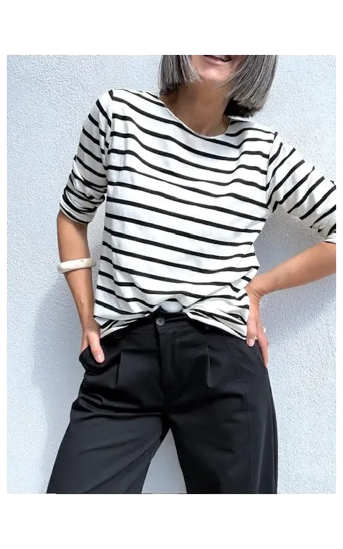 Camiseta Rayas B/N