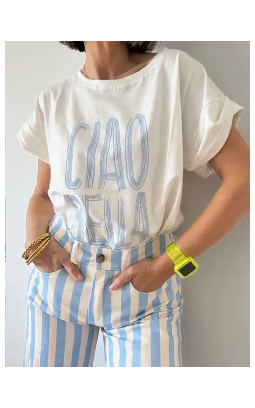 Camiseta Ciao Bella Celeste
