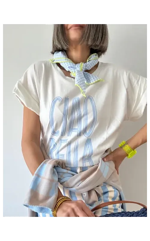 Camiseta Ciao Bella Celeste