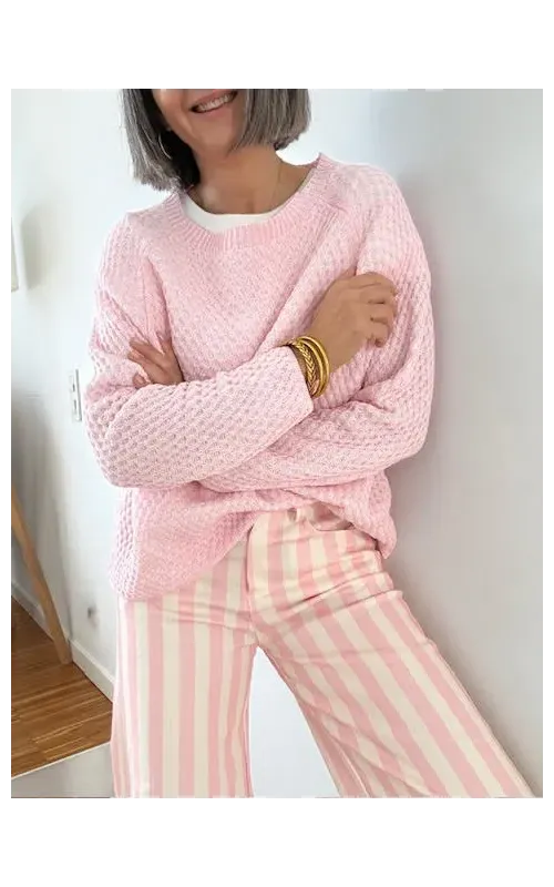 Pantalón Rayas Rosa