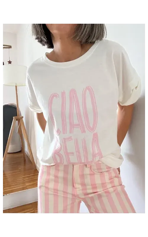 Camiseta Ciao Bella Rosa
