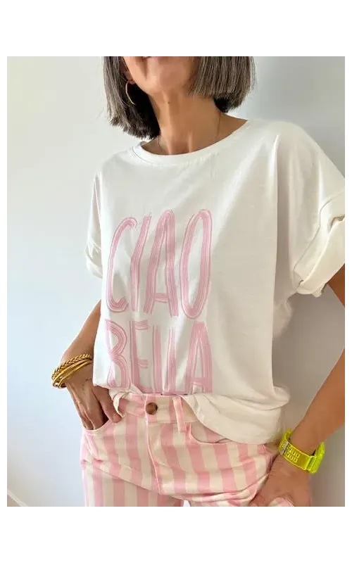 Camiseta Ciao Bella Rosa