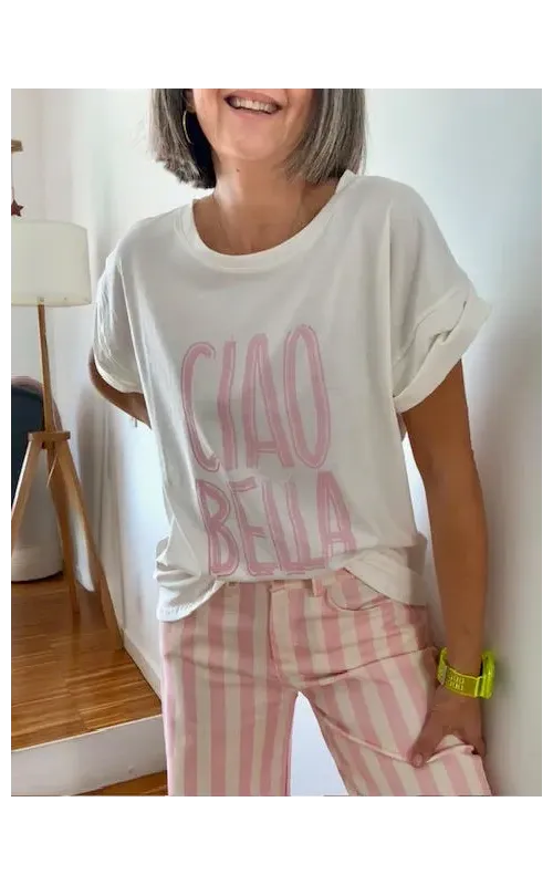 Camiseta Ciao Bella Rosa