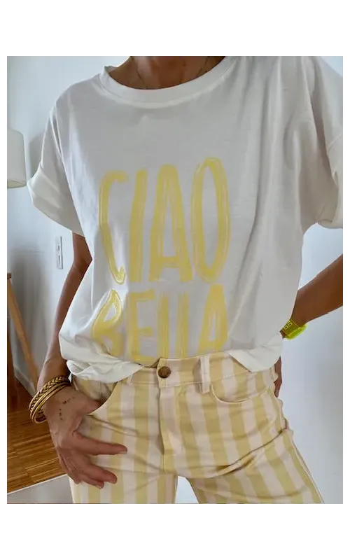 Camiseta Ciao Bella Amarillo