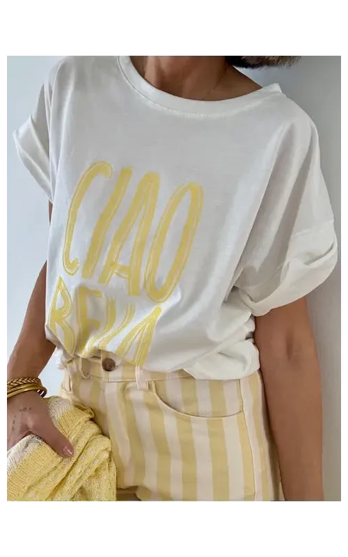 Camiseta Ciao Bella Amarillo