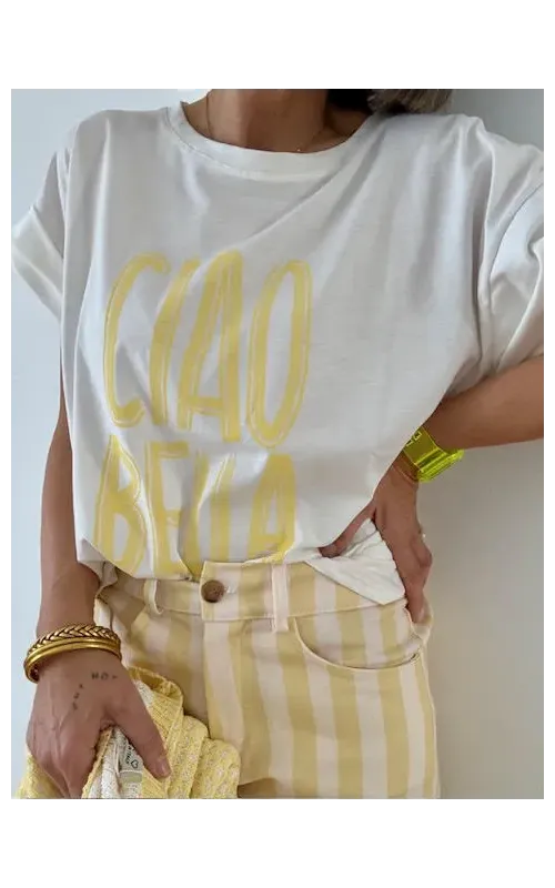 Camiseta Ciao Bella Amarillo