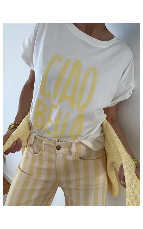 Camiseta Ciao Bella Amarillo