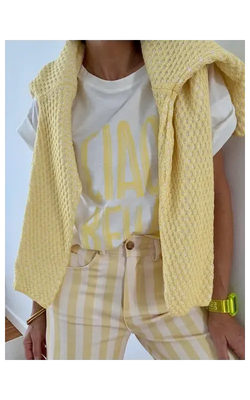 Camiseta Ciao Bella Amarillo