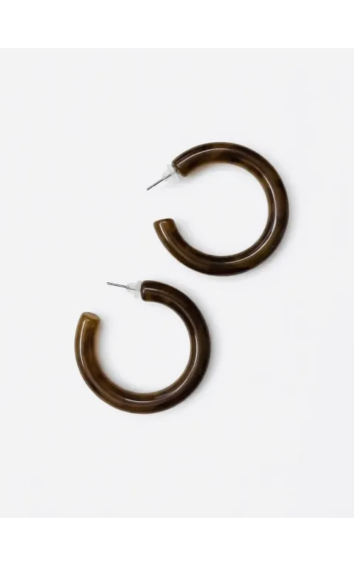 Pendientes Resian en Marrón
