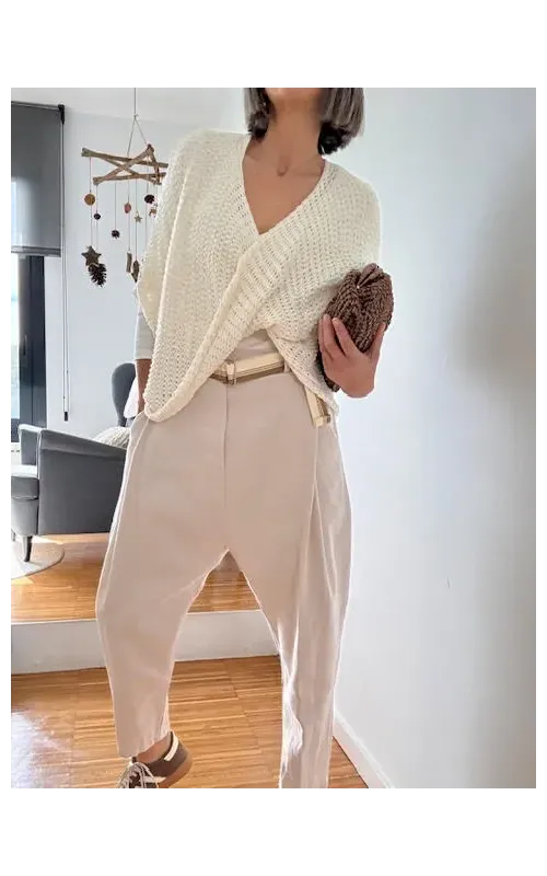 Pantalón Baggy Beige