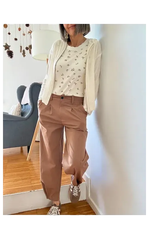 Pantalones Bombacho Botón Tofe