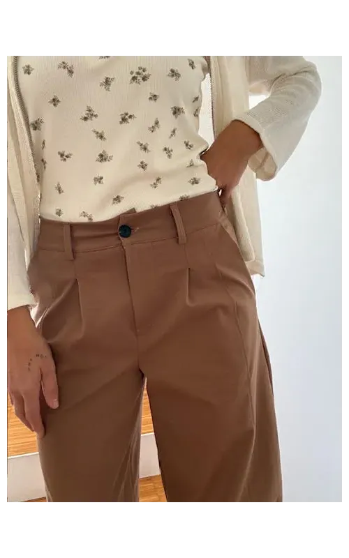 Pantalones Bombacho Botón Tofe