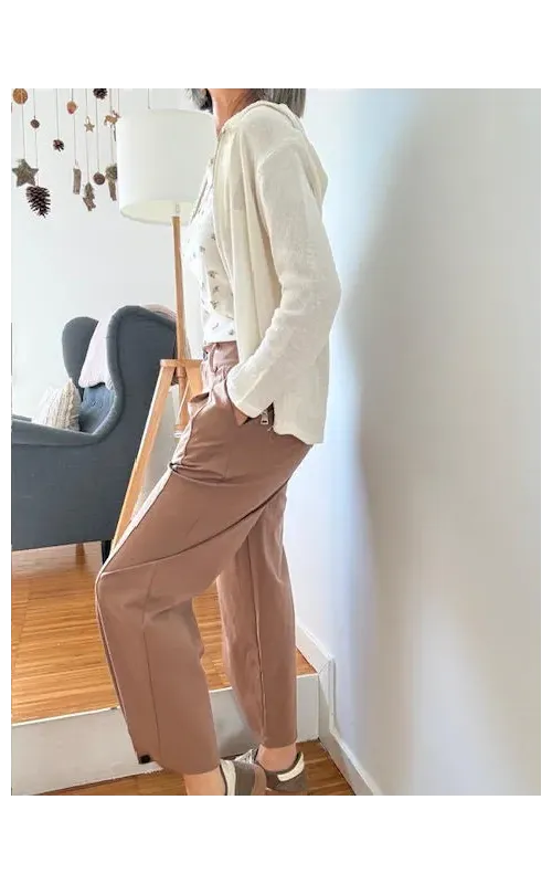 Pantalones Bombacho Botón Tofe