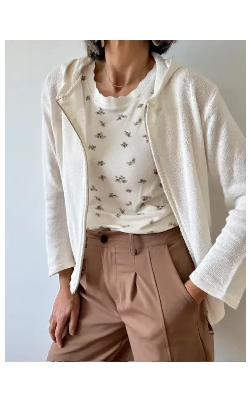 Chaqueta Capucha Crudo