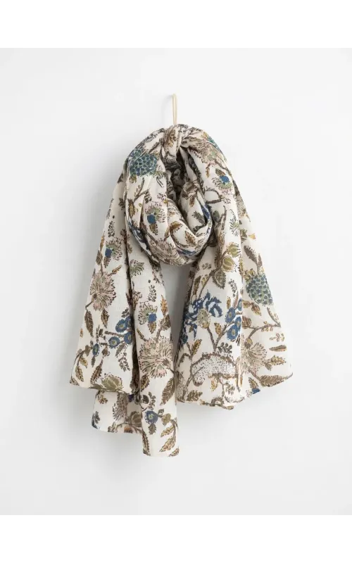 Fular Flores Marrones