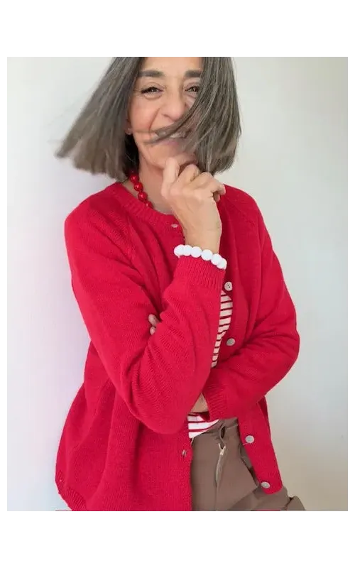 Camiseta Raya Roja Manga Larga