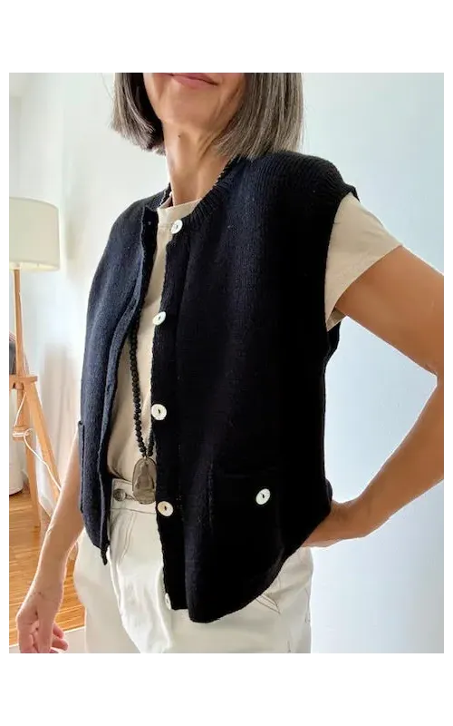 Chaleco Alejandra Negro