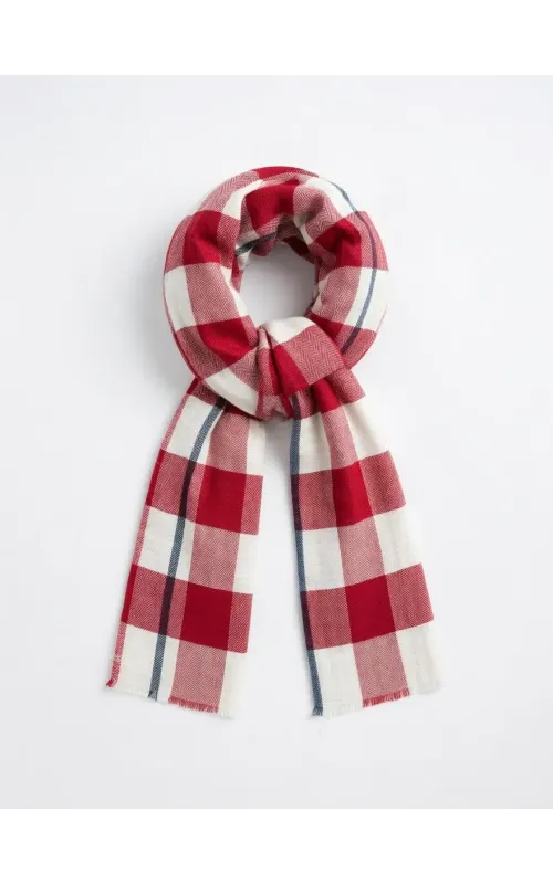 Fular Maxi Cuadros Rojos