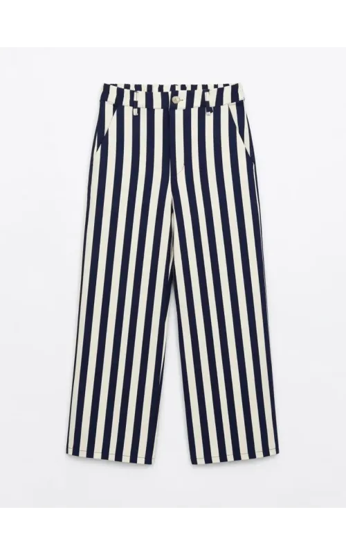 Pantalón Rayas Blanca/Marino