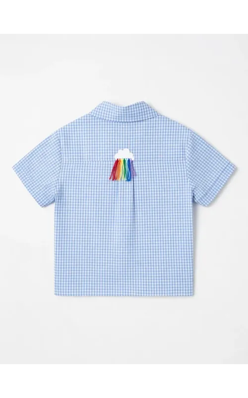 Blusa Arcoiris Amarillos Celeste