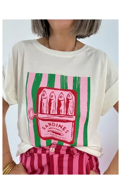 Camiseta Sardinas Verde