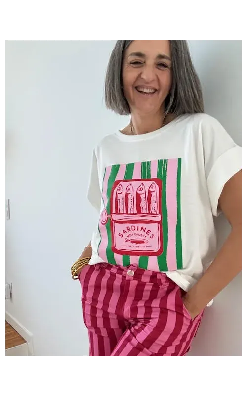Camiseta Sardinas Verde