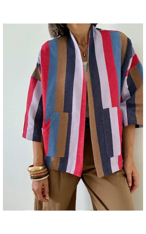 Kimono Rayas Multicolor 001