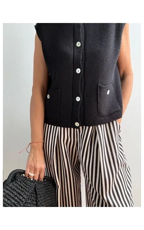 Chaleco Alejandra Negro