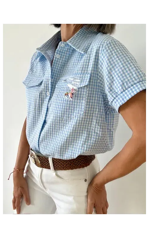 Blusa Arcoiris Amarillos Celeste