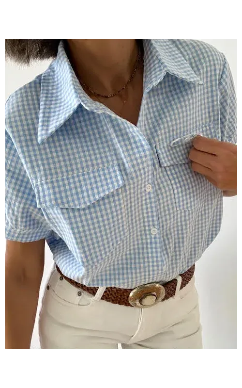 Blusa Arcoiris Amarillos Celeste