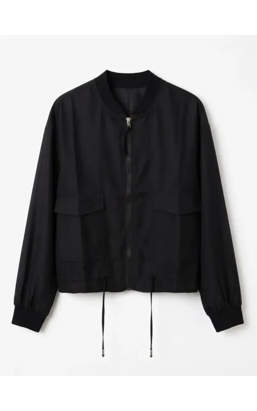 Bomber Tencel Negro