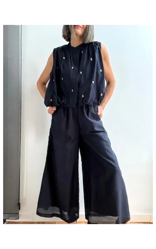 Pantalones Tencel Marino