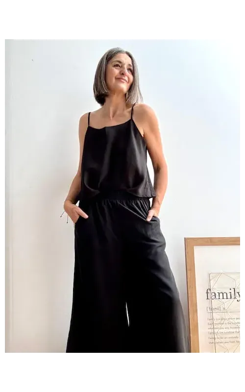 Pantalones Tencel Negro