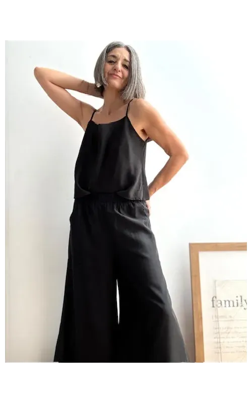 Pantalones Tencel Negro