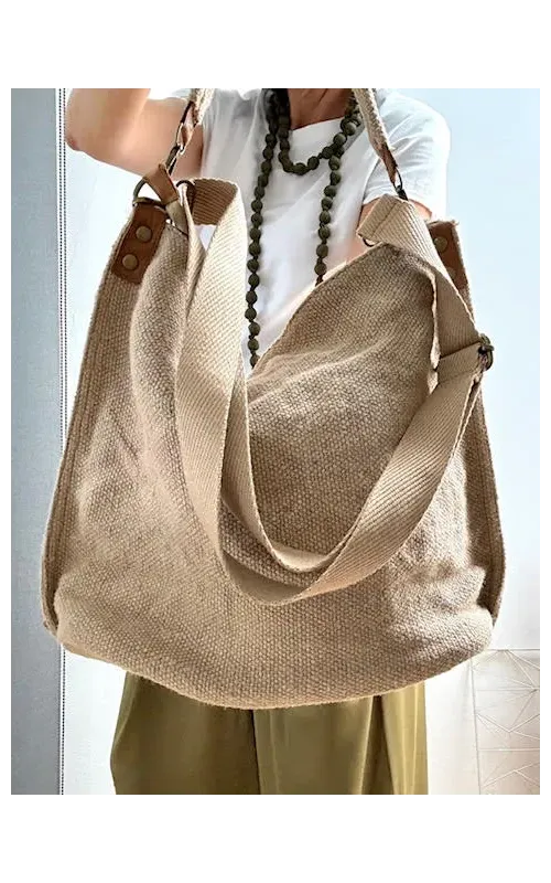 Bolso Lino Efecto Saco