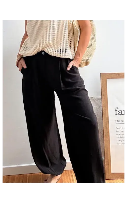Pantalones Bombacho Pilar Negro