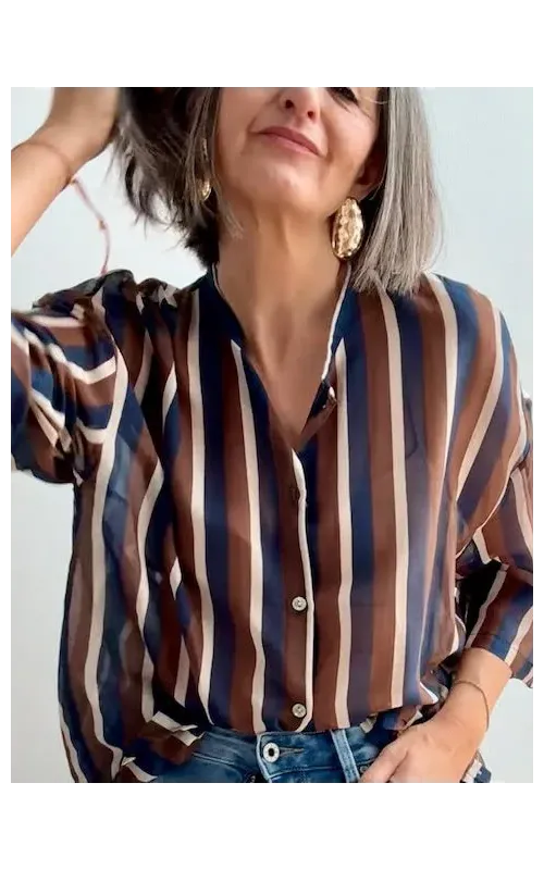 Camisa Rayas Seda