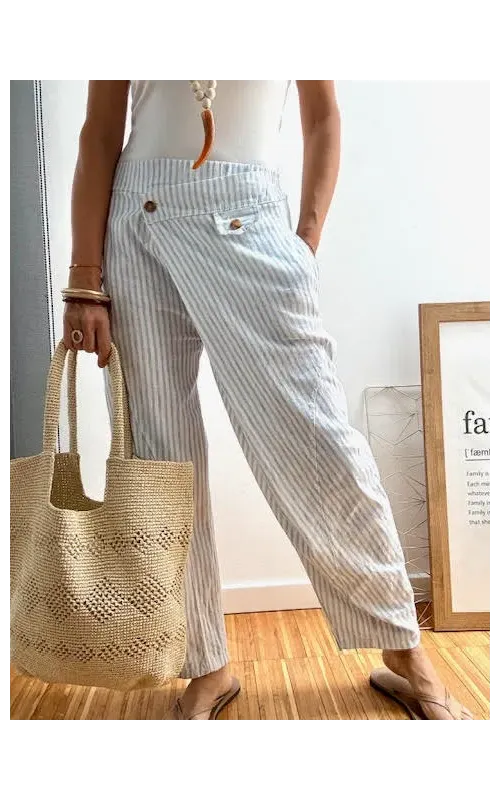 Pantalones Cruzado Celeste