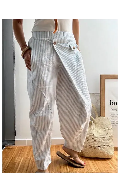 Pantalones Cruzado Celeste